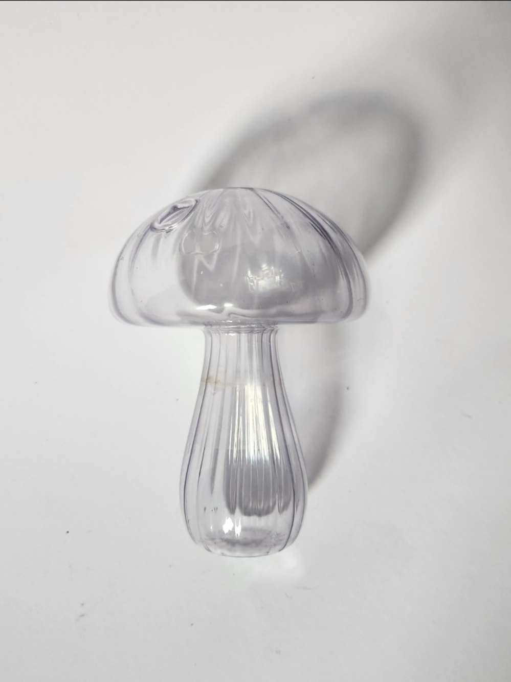 Clear Mushroom Glass Vase Bud Vase Cottagecore Whimsy